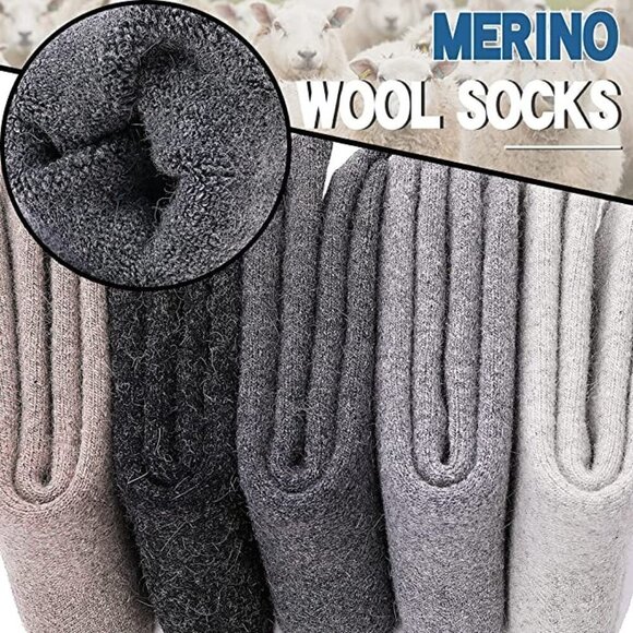 5 Pairs Luxury Wool Soft Socks Warm Winter Fall Womens Thick Cozy Knit NWT - Picture 2 of 6